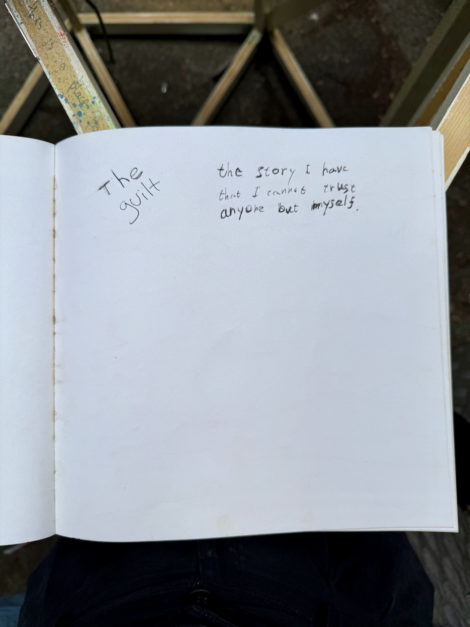 A page from the book with handwritten messages from visitors