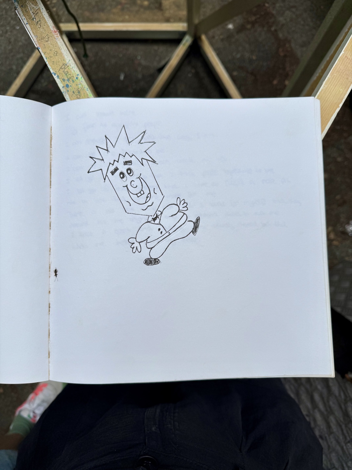 A page from the book with handwritten messages from visitors