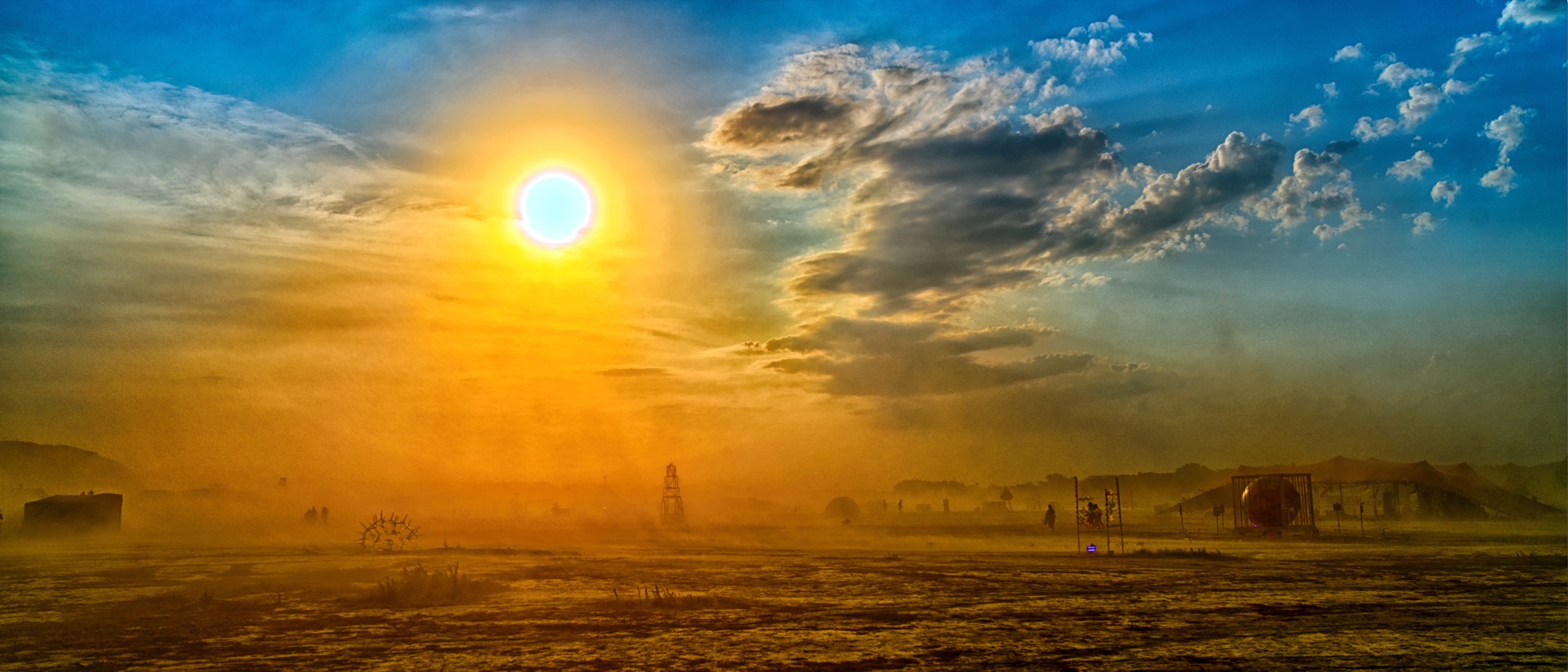 Sunrise over the desert